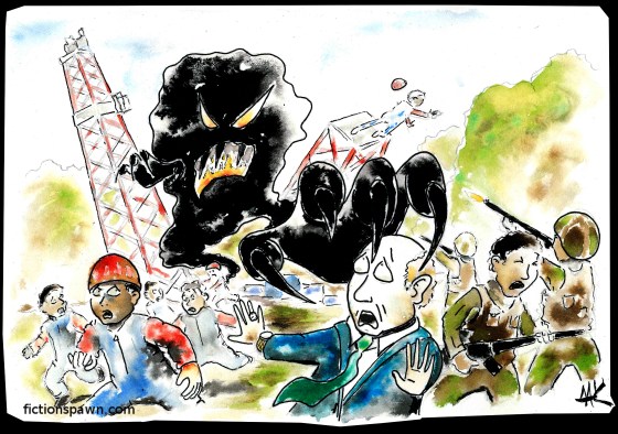 Oil monster. Aak fictionspawn