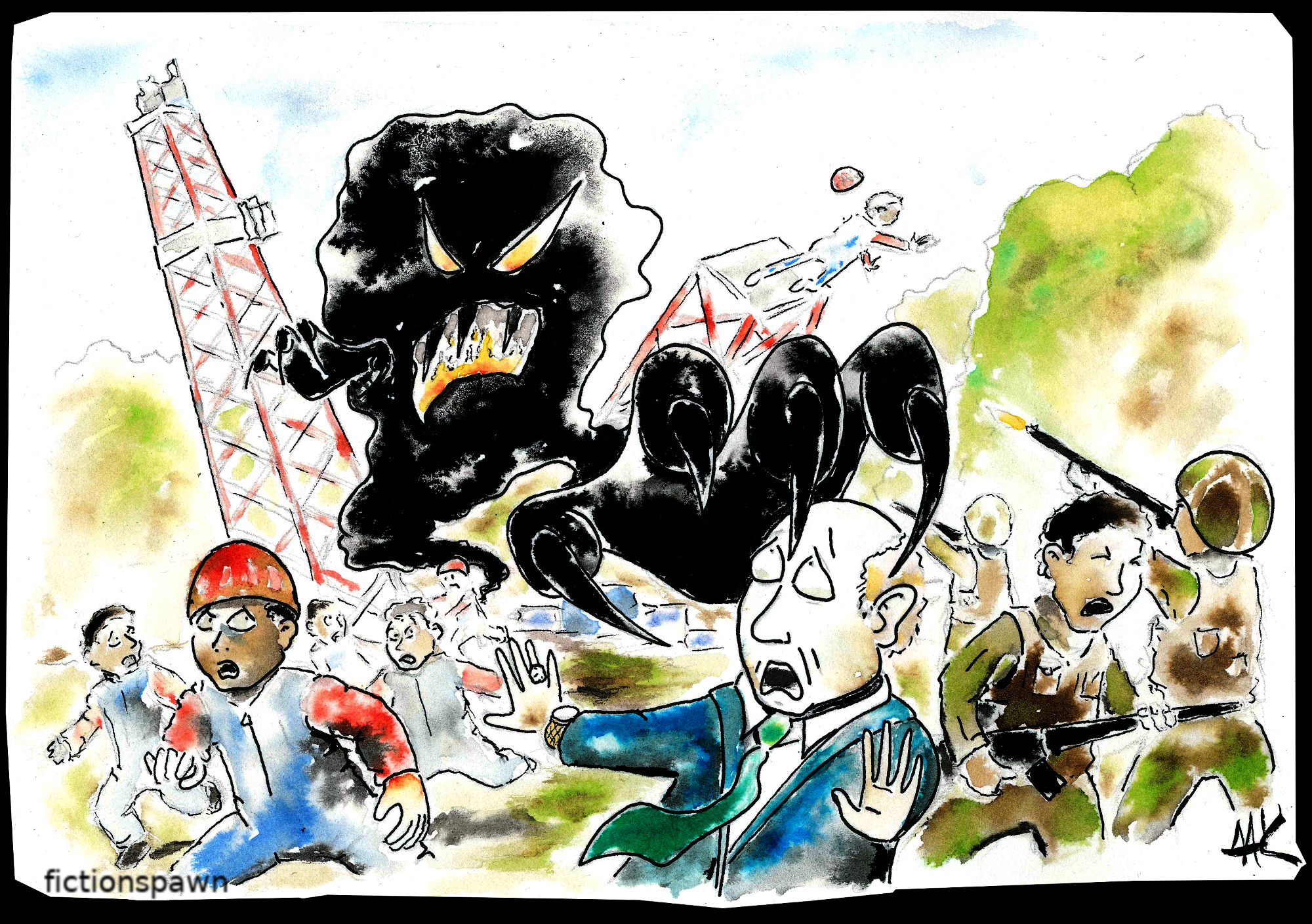 Oil monster Aak fictionspawn