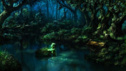 640x360_15162_night_memories_2d_fantasy_landscape_game_art_mermaid_forest_picture_image_digital_art