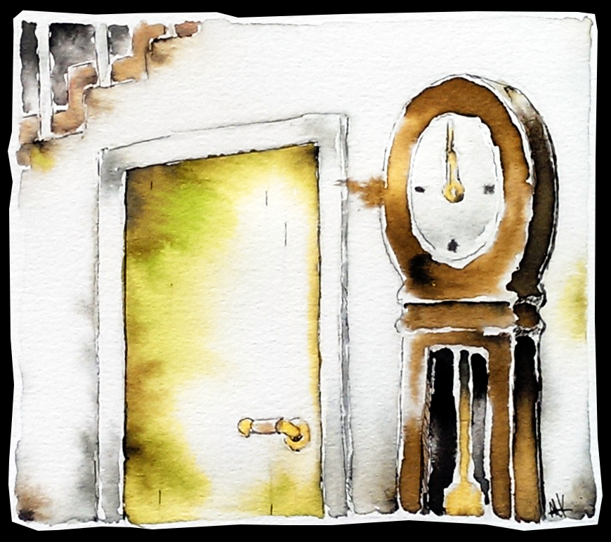 The Grandfather Clock by the Basement Door