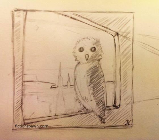 Sketch of an owl. Aak fictionspawn