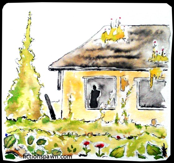 Worn, overgrown house. Aak fictionspawn