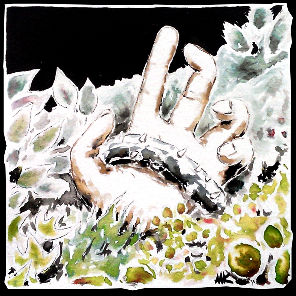 Man trapped in the ground.