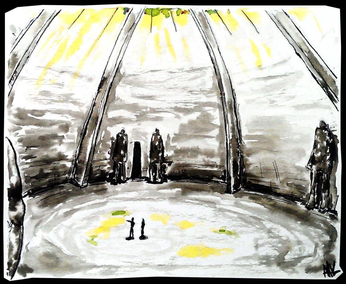 Temple with statues. Aak fictionspawn