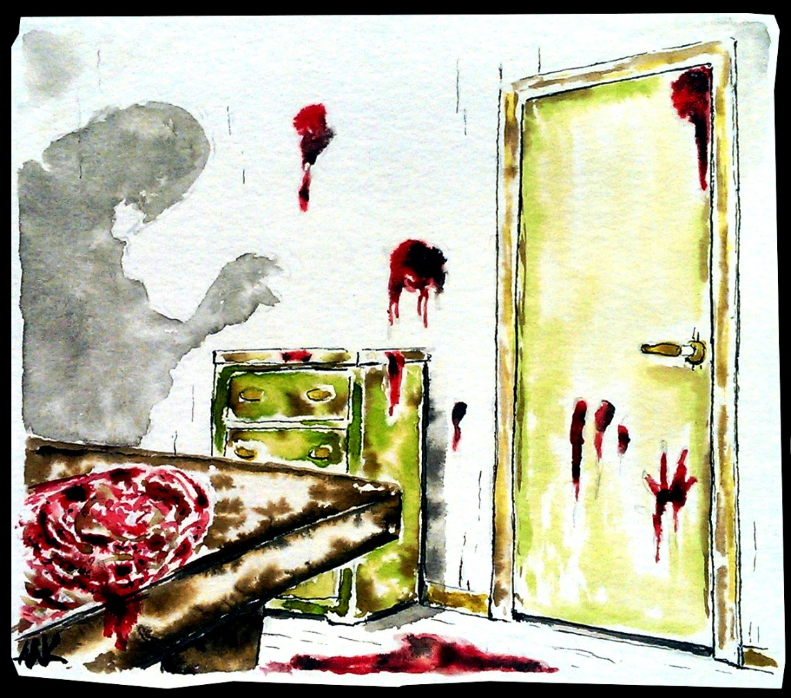 A monster shadow on the wall. Aak fictionspawn