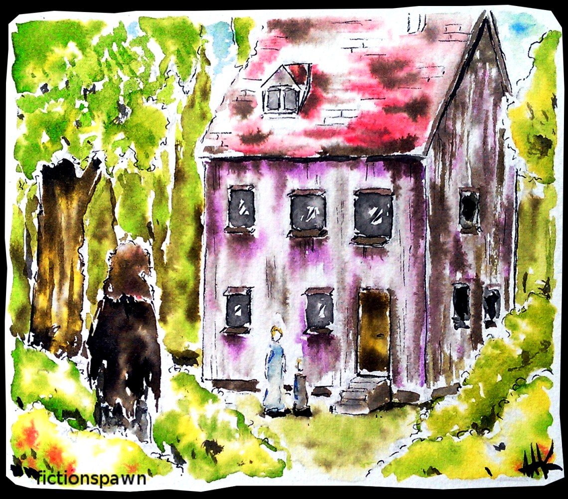 A Man Watching a House. Aak fitionspawn