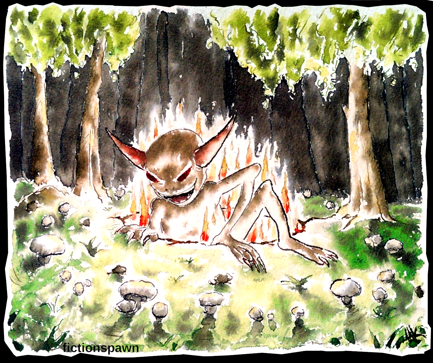 Deamon, forest. Aak fictionspawn