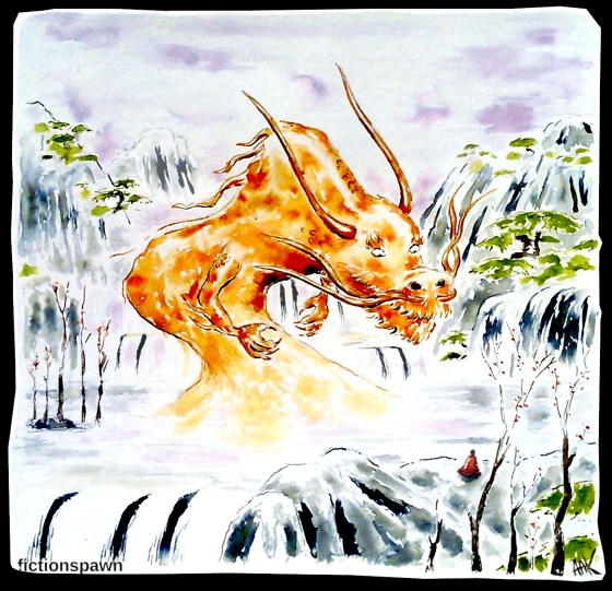 A dragon and a monk Aak fictionspawn