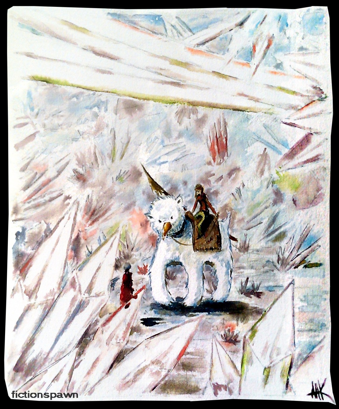 Creatures meeting in a fantasy Aak fictionspawn