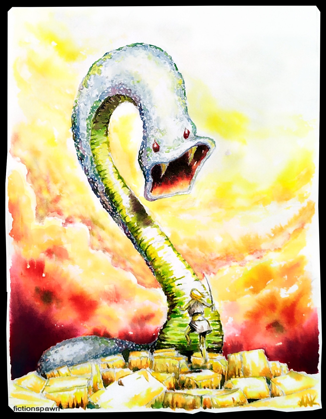 Snake worm monster Aak fictionspawn