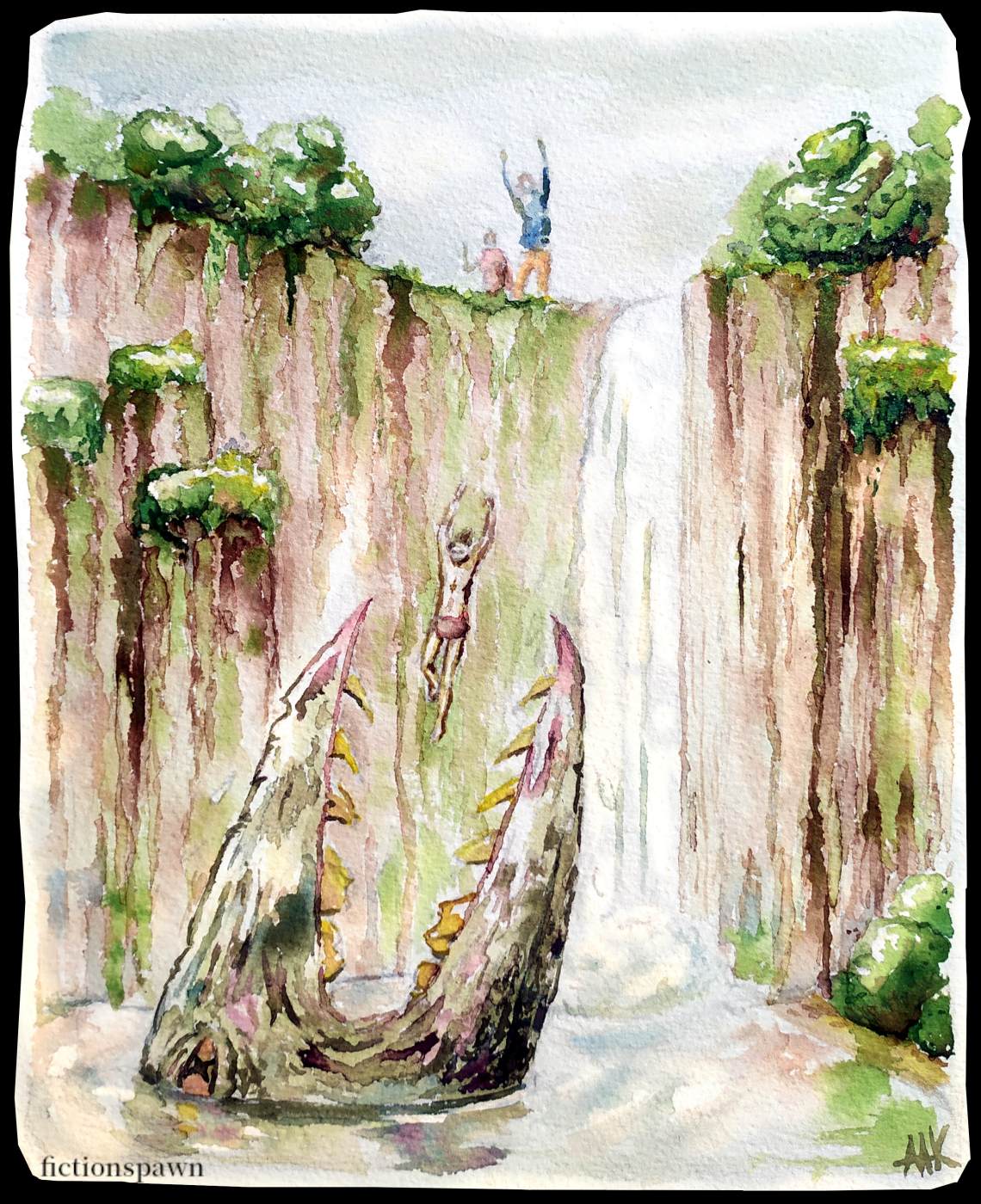 Waterfall monster Aak fictionspawn