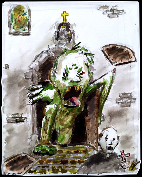 A troll and a priest. Aak fictionspawn