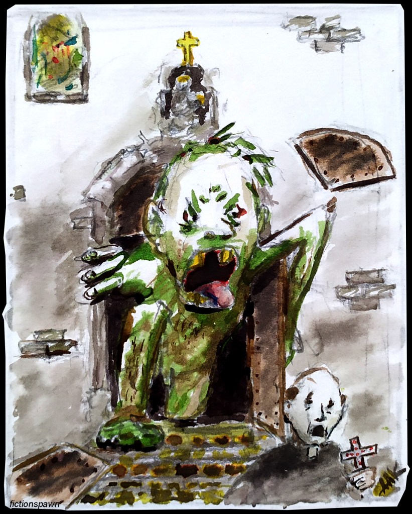 A troll and a priest. Aak fictionspawn